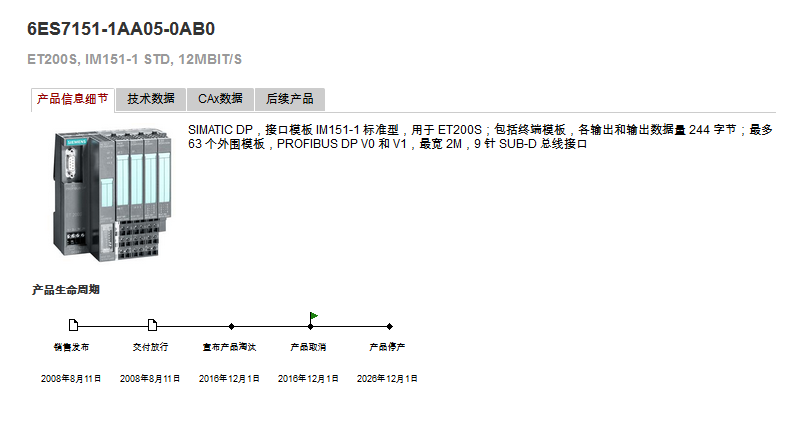 6ES7151-1AA05-0AB0停产没