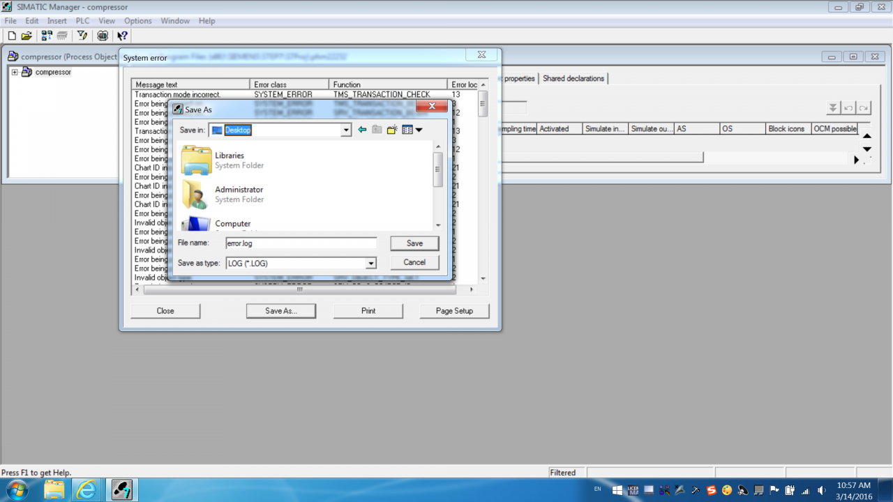 PCS7项目打开过程对象视图时报错