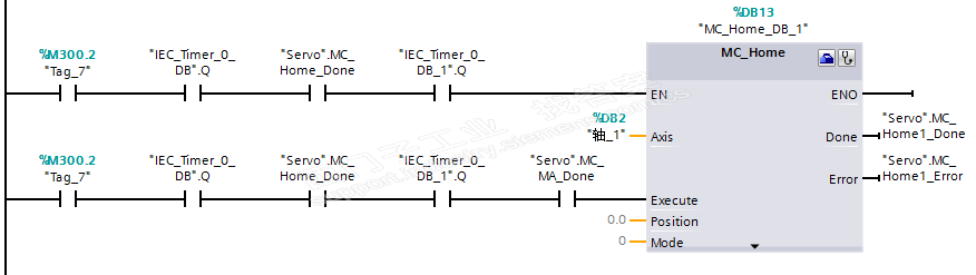 S7-1200回原点+偏移量+重置原点(希望大神指点)