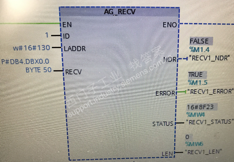 我的俩个300plc已经通信上了，就是不能正常发送和接受数据块