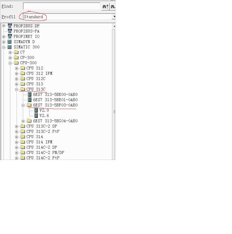 6ES7 313-5BE00-0AB0的CPU訂貨號在STEP7 V5.5 SP4版本中找不到