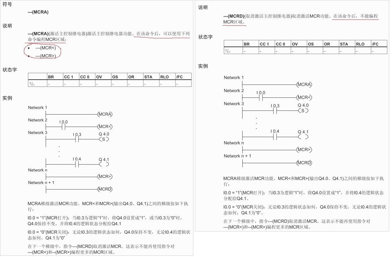 关于 300 PLC 的主控指令的使用问题？