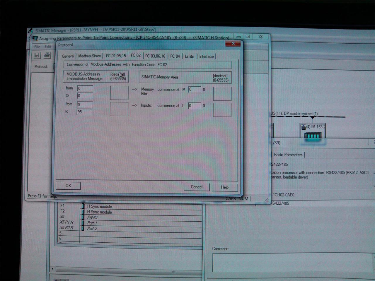 关于CP341 MODBUS SLAVE 配置