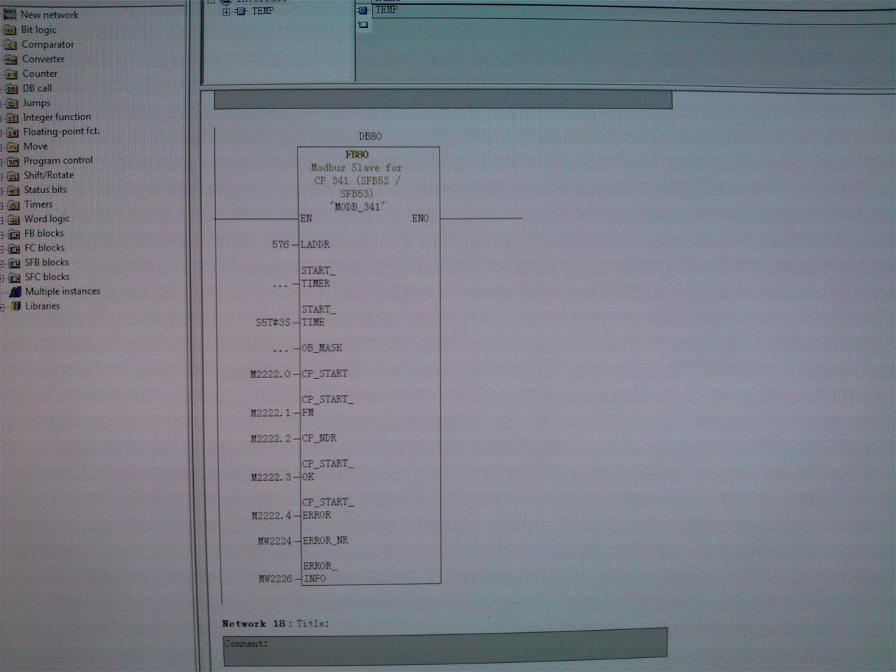 关于CP341 MODBUS SLAVE 配置