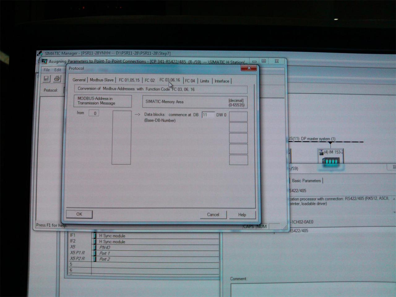关于CP341 MODBUS SLAVE 配置