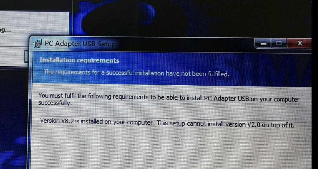 SIMATIC PC Adapter USB V2.0安装失败