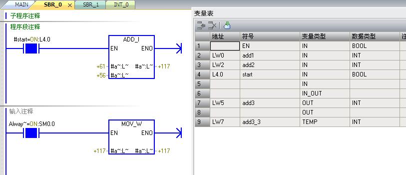 各位老师，请教200smart子程序调用的问题