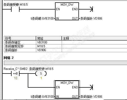 西门子200扫描条码问题