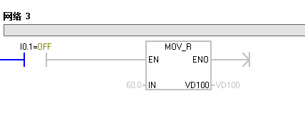 通过这个库指令改变vd100的值为何aqw0输出无变化呢？