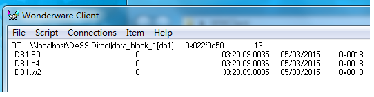 DASSIDirect连接S7-1200的DB1