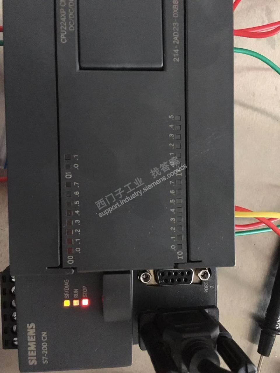 S7-200 CPU224XP 使用MAP库指令，运行RUN时，CPU上会亮STOP/SF/DIAG灯