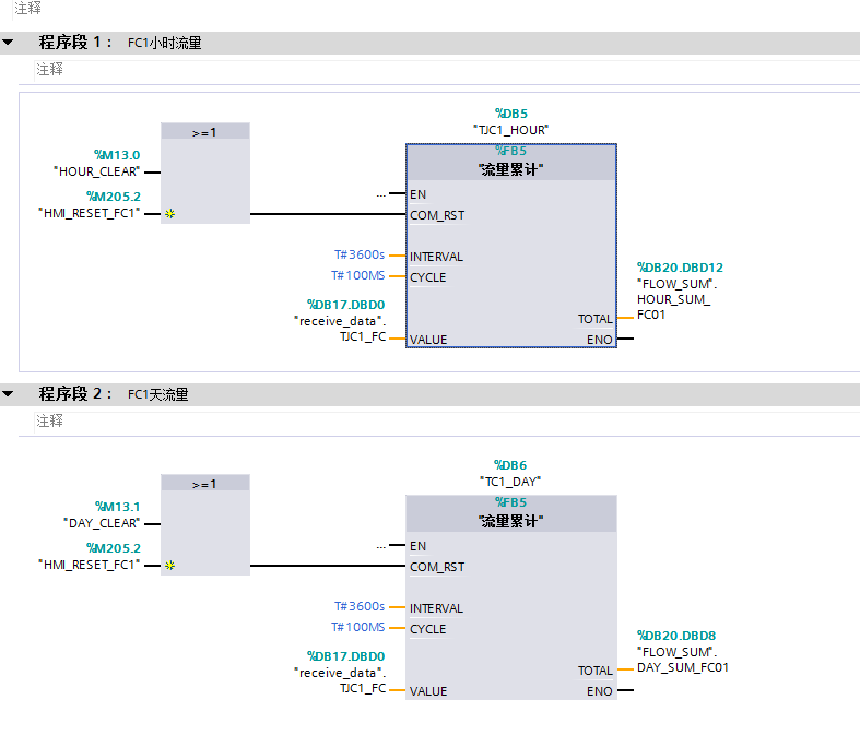 S7-1200怎么做流量累积