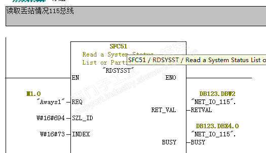 CPU400中,如何读取ET200SP的通信状态