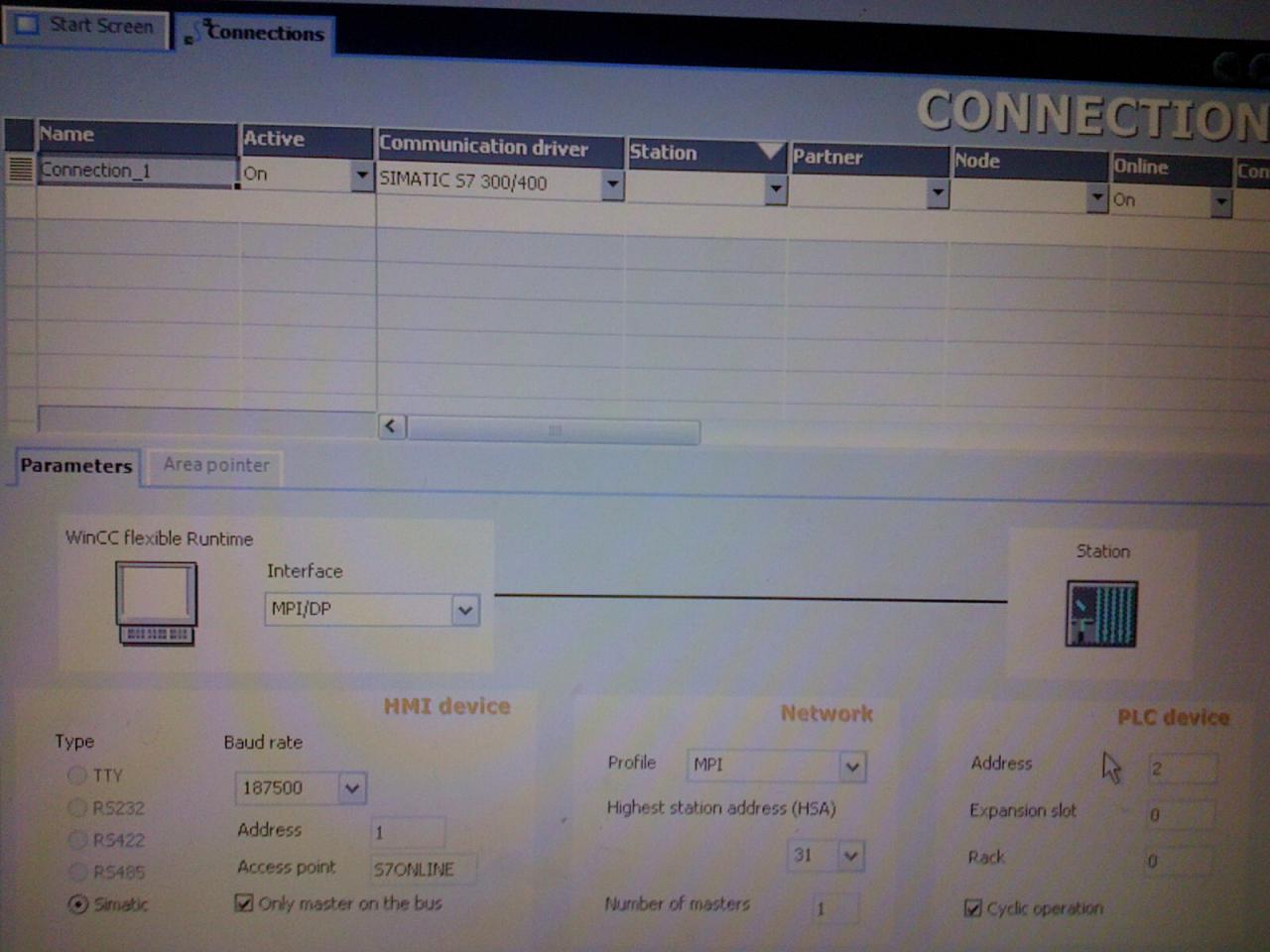 wincc flexibale 2008  编辑变量时，提示没有跟PLC连接