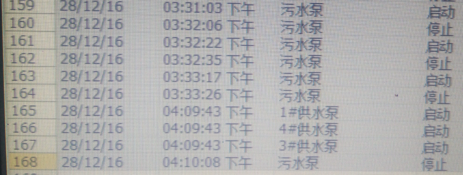用变量记录和报警控件做的泵启停时间记录，报警控件问题