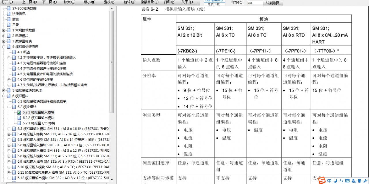 模拟量输入模块报警