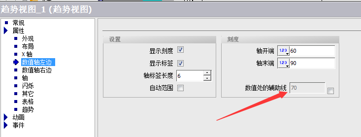 winCC flexible趋势图能否添加不同颜色的辅助线和辅助线的值设置成变量