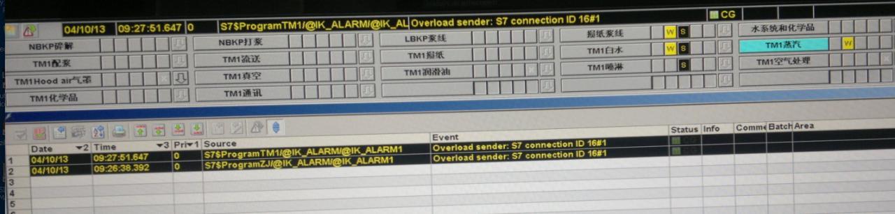 PCS中 wincc的报警信息