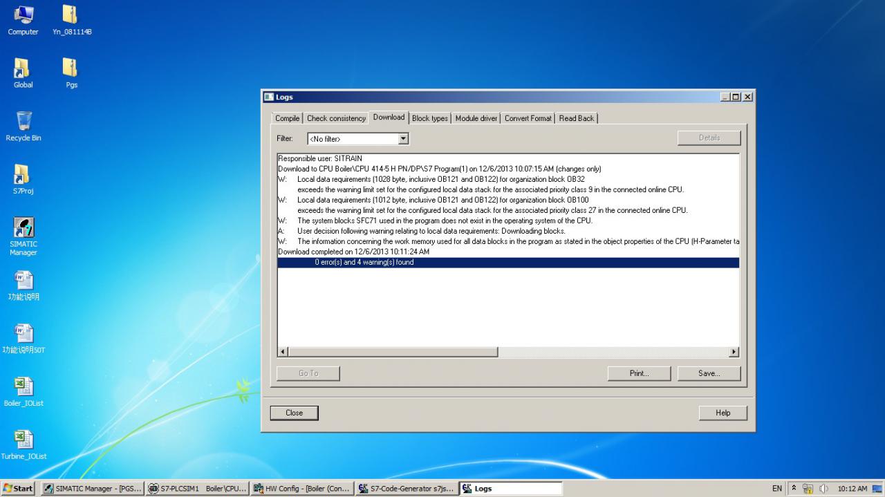pcs7 OB32的local data需要1028，在硬件组态memory中将默认的1024改为1028，下载时仍然出提示