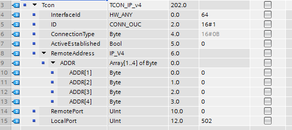 1200 v4.0以上版本modbus tcp通讯 客户端的connect怎么定义啊,