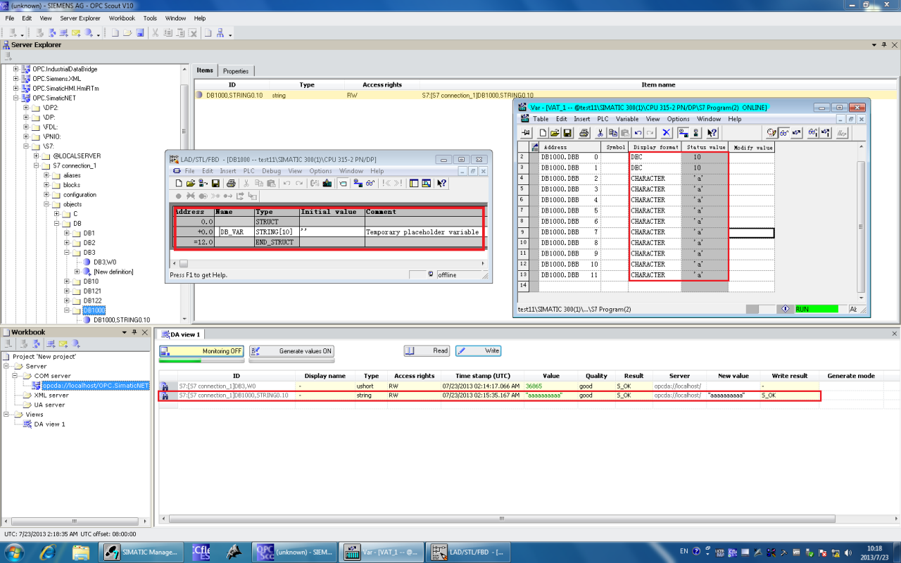 Wincc 通过opc 连接S7300