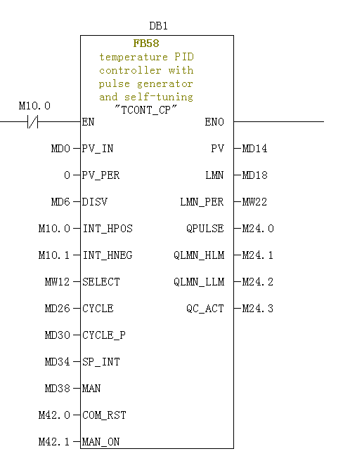 FB 58模块参数设置问题