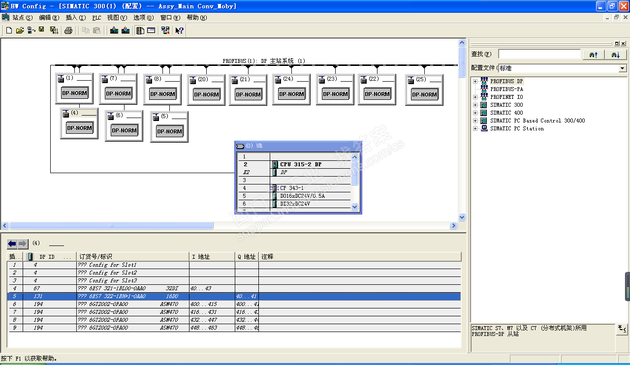 ASM470、CP343-1 、DP/DP OUPLER 方面的一些问题。
