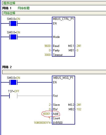 S7-200与仪表的moubus通信报错102