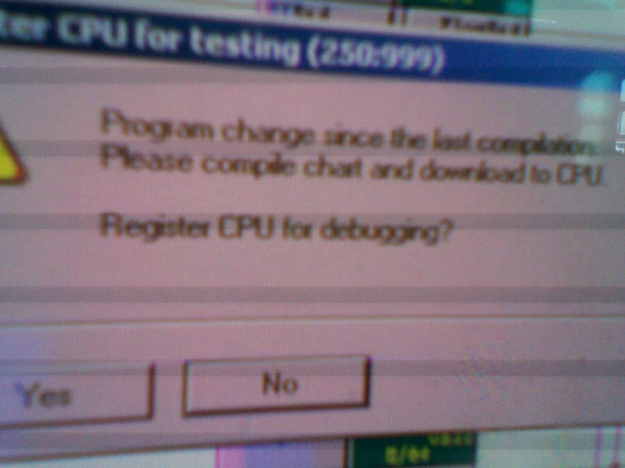 PCS7  程序在线时  在CFC中提示register  CPU  for debugging