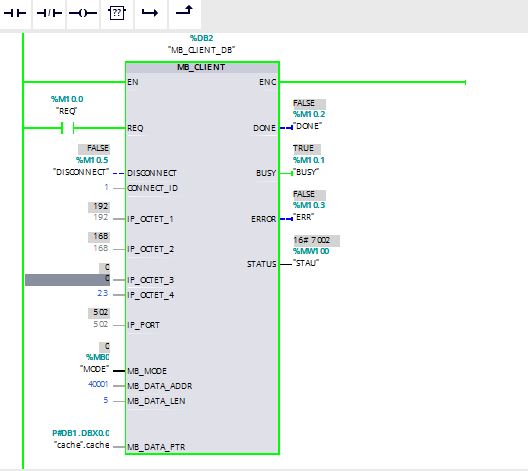 S7-1200 Modbus TCP（MB_CLIENT）通讯问题