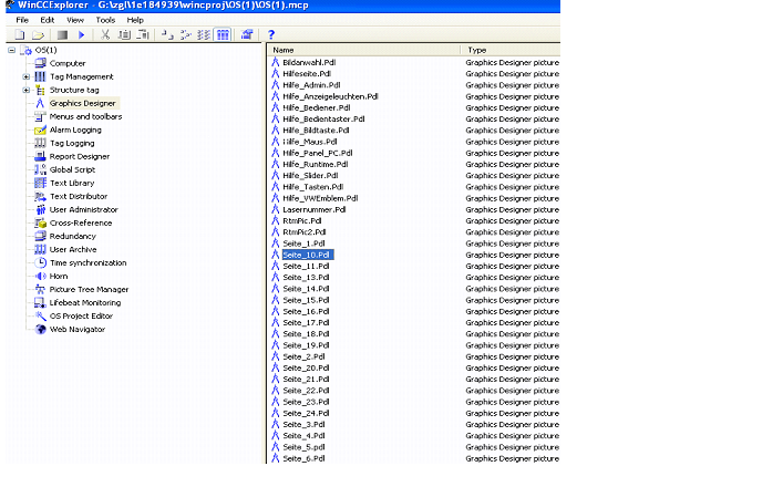 wincc graphics designer 打不开项目画面