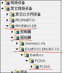 博途软件中能用DP网挂丹佛斯FC300的变频器吗？我发现GSD文件不支持博途，有人用过吗？