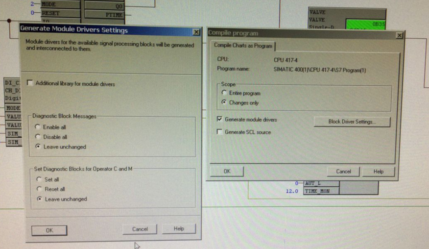 PCS7的CFC输入输出块无法自动生成驱动