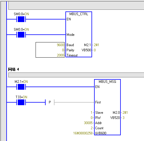 200读取Modbus RTU从站数据