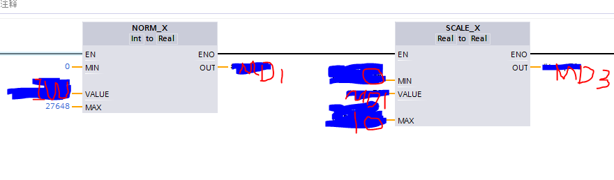 S7-1200  PLC 对4-20mA电流的控制怎么编程