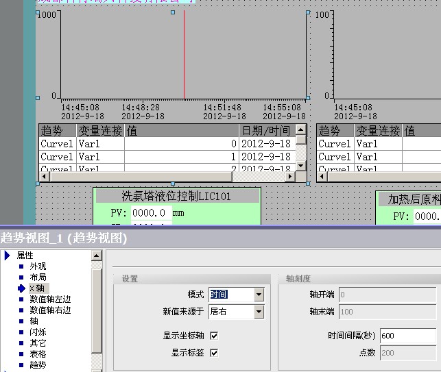 wincc flexible 2008中趋势视图 时间最多10分钟？