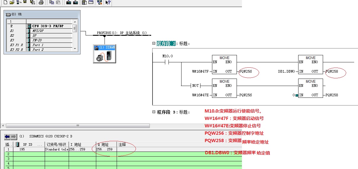 S7-300程序中控制变频器