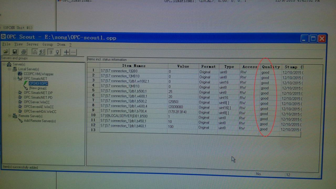 S7-200PLC通过simatic net opc server连接到WinCC7.0时怎么访问V变量？
