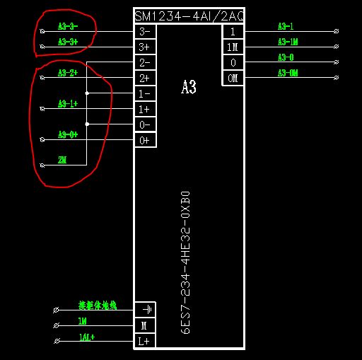 1200模拟量模块SM1234接线