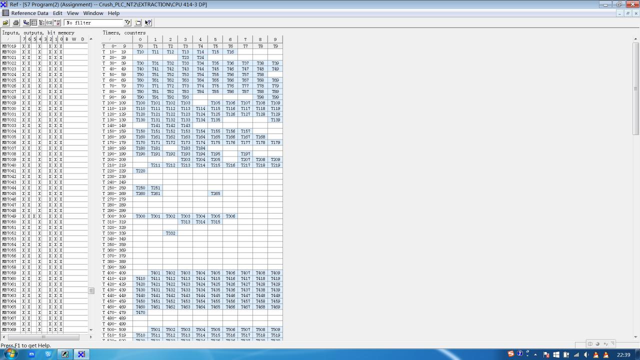 Simatic Manager 交叉引用后的显示
