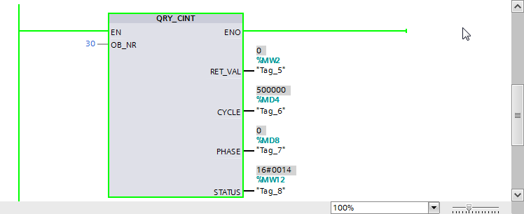 s7-1200中循环中断参数 STATUS怎么查看？
