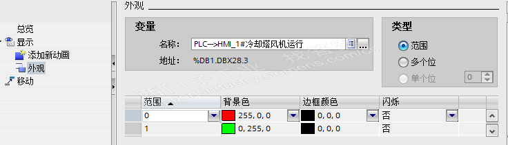 博图中画面中的图形做动态显示，怎么显示不出？没有前景色选项？