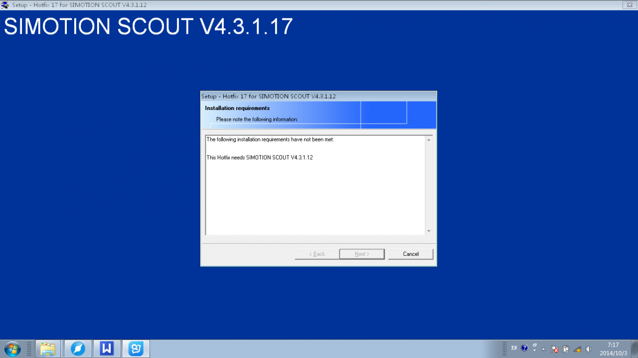 SIMOTION SCOUT V4.3 安装问题