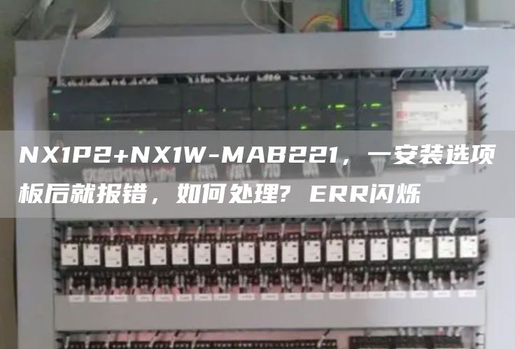 NX1P2+NX1W-MAB221，一安装选项板后就报错，如何处理? ERR闪烁