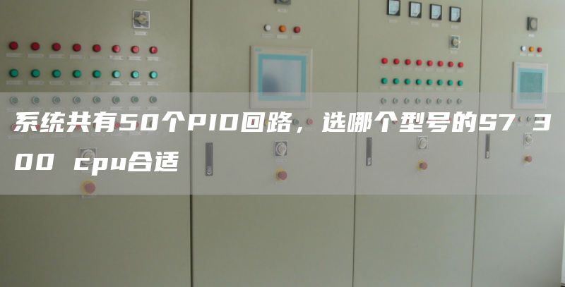 系统共有50个PID回路，选哪个型号的S7 300 cpu合适