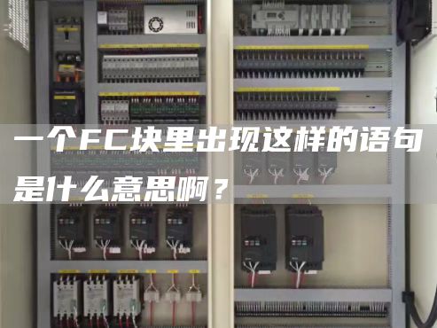 一个FC块里出现这样的语句是什么意思啊？