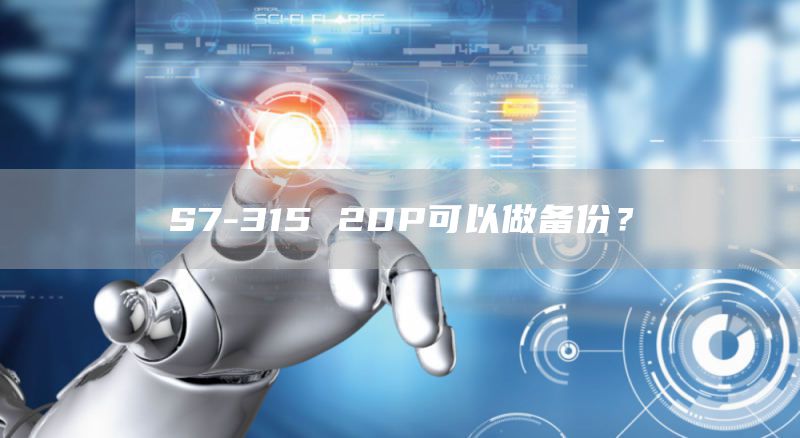 S7-315 2DP可以做备份？