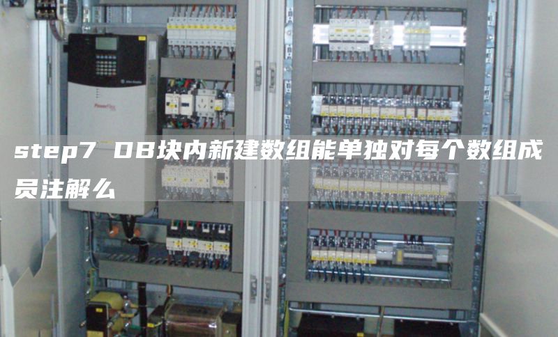 step7 DB块内新建数组能单独对每个数组成员注解么